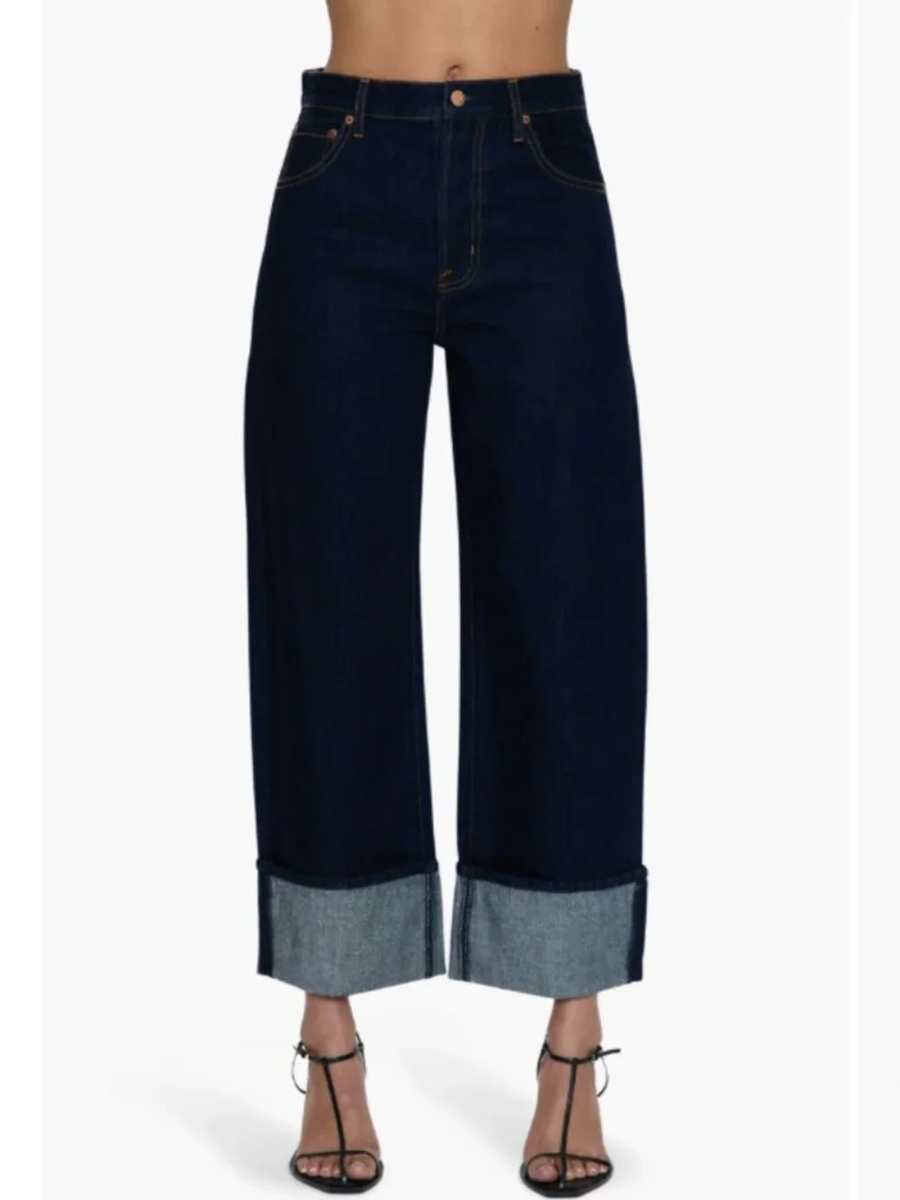 Pistola Women's Ryder High‎ Rise Cuffed Jeans in Countdown Dark Denim Blue 25P